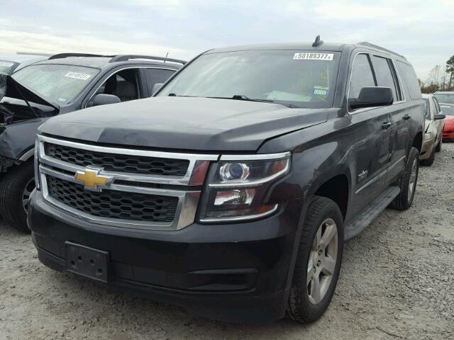 1GNSCJKC8FR643558 - 2015 CHEVROLET SUBURBAN C BLACK photo 2