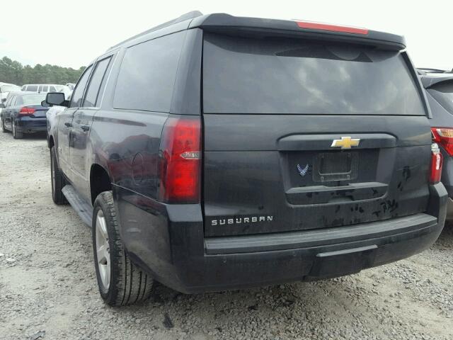 1GNSCJKC8FR643558 - 2015 CHEVROLET SUBURBAN C BLACK photo 3