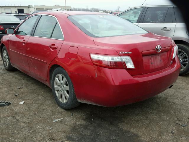 4T1BB46K17U017035 - 2007 TOYOTA CAMRY NEW RED photo 3