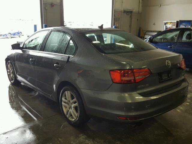 3VWD07AJ8FM225819 - 2015 VOLKSWAGEN JETTA SE GRAY photo 3