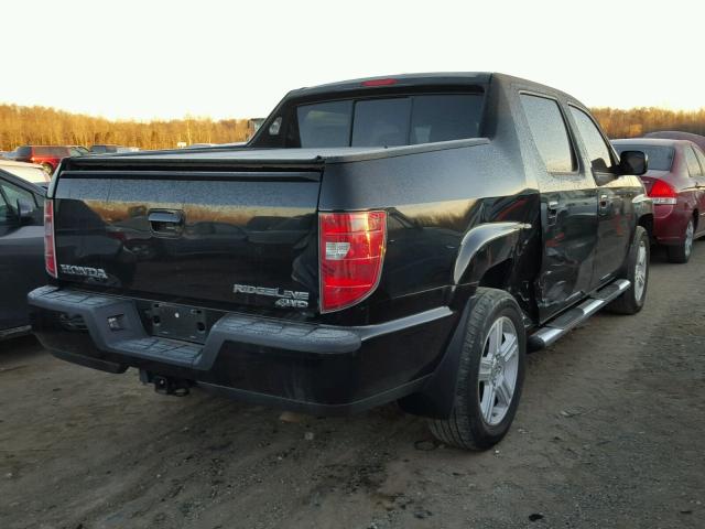 5FPYK1F50AB002637 - 2010 HONDA RIDGELINE BLACK photo 4