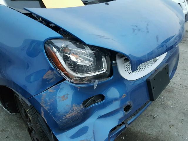 WMEFJ5DA1GK077659 - 2016 SMART FORTWO BLUE photo 9