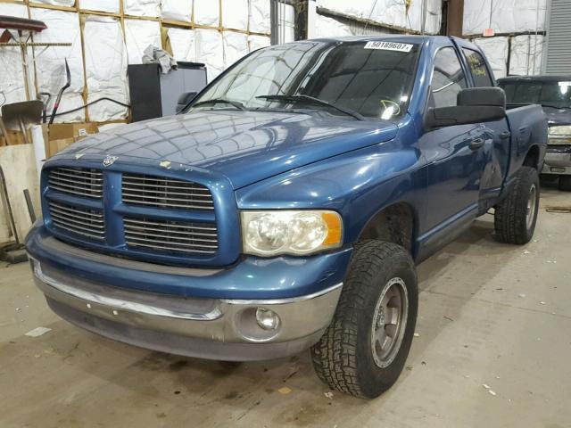 3D7HU18Z52G121787 - 2002 DODGE RAM 1500 BLUE photo 2