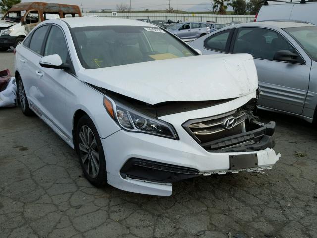 5NPE34AF9GH361229 - 2016 HYUNDAI SONATA SPO WHITE photo 1