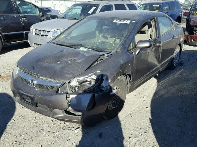 19XFA1F5XAE025299 - 2010 HONDA CIVIC LX GRAY photo 2