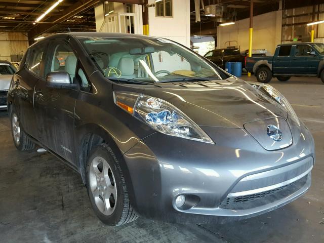 1N4AZ0CP8EC340544 - 2014 NISSAN LEAF S GRAY photo 1