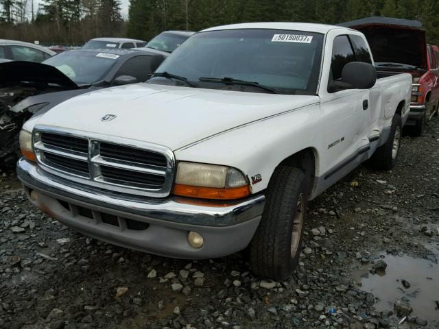 1B7GL22N5YS632695 - 2000 DODGE DAKOTA WHITE photo 2