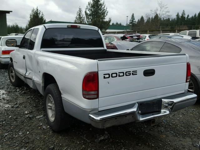 1B7GL22N5YS632695 - 2000 DODGE DAKOTA WHITE photo 3