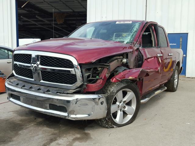 1C6RR6GP0DS659216 - 2013 RAM 1500 SLT BURGUNDY photo 2