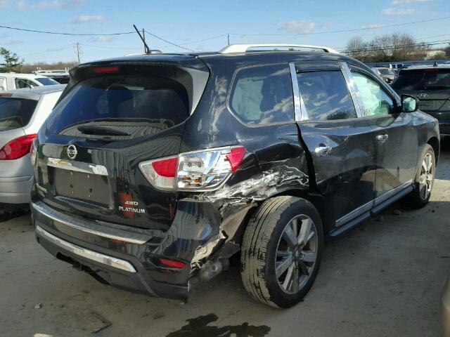 5N1AR2MM3DC656986 - 2013 NISSAN PATHFINDER BLACK photo 4