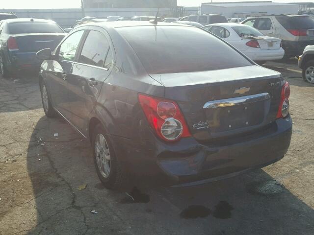 1G1JC5SG9D4171128 - 2013 CHEVROLET SONIC LT GRAY photo 3