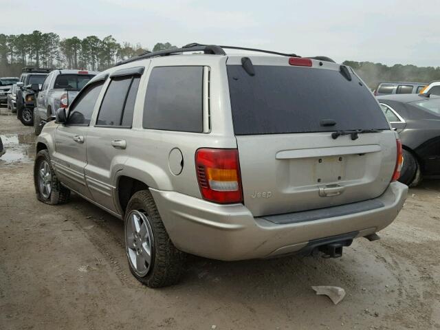 1J8GX58N64C221929 - 2004 JEEP GRAND CHER BEIGE photo 3