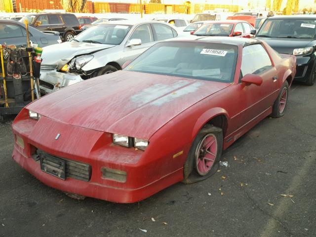 1G1FP23E4LL127984 - 1990 CHEVROLET CAMARO RS RED photo 2