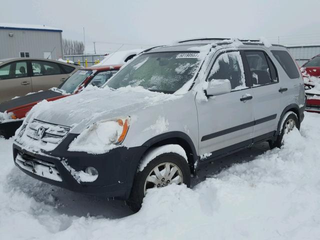 JHLRD788X6C010172 - 2006 HONDA CR-V EX SILVER photo 2