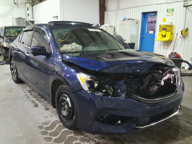 1HGCR2F9XGA145458 - 2016 HONDA ACCORD EXL BLUE photo 1