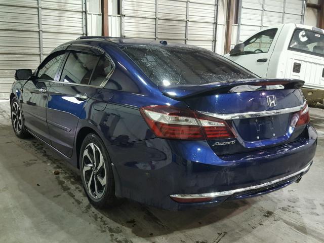 1HGCR2F9XGA145458 - 2016 HONDA ACCORD EXL BLUE photo 3