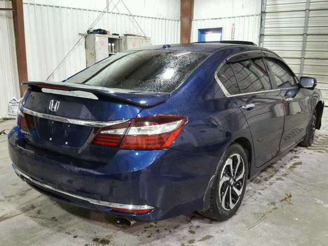 1HGCR2F9XGA145458 - 2016 HONDA ACCORD EXL BLUE photo 4