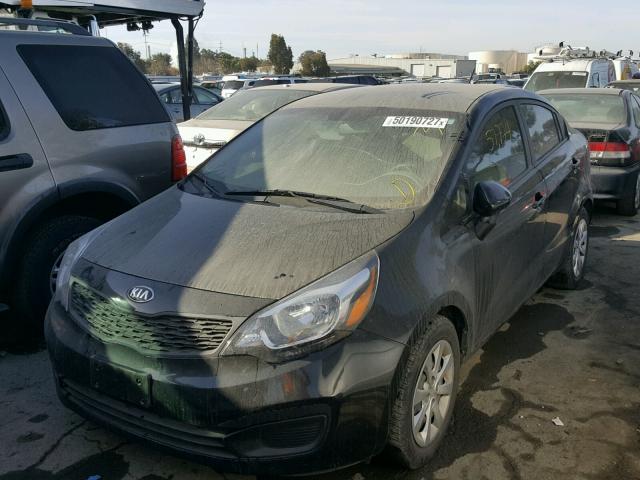 KNADM4A39D6307589 - 2013 KIA RIO LX BLACK photo 2