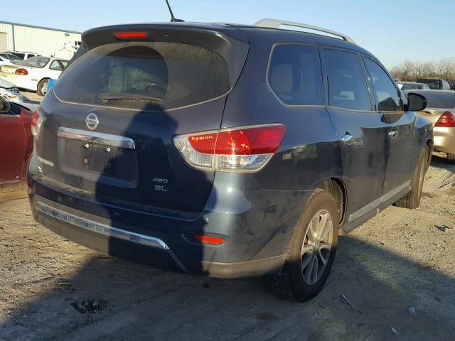 5N1AR2MM0DC642169 - 2013 NISSAN PATHFINDER BLUE photo 4