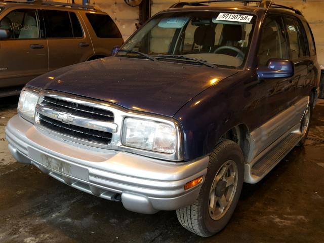 2CNBJ634916956380 - 2001 CHEVROLET TRACKER LT BLUE photo 2