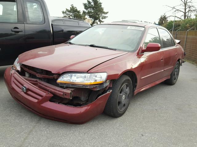 1HGCG16531A074530 - 2001 HONDA ACCORD EX BURGUNDY photo 2