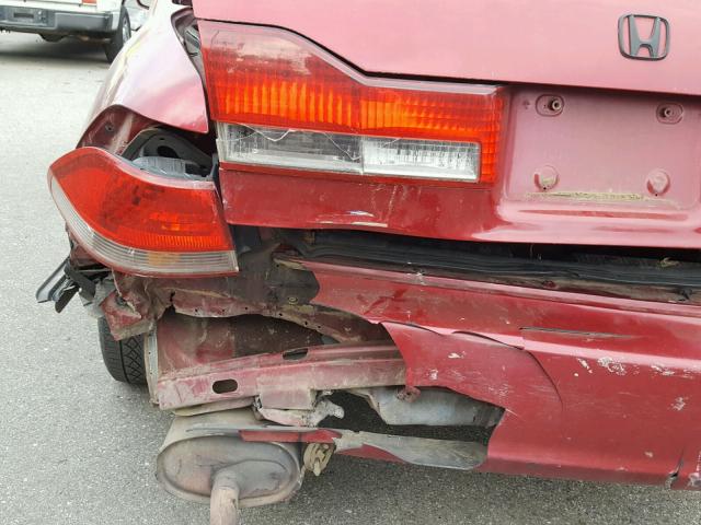 1HGCG16531A074530 - 2001 HONDA ACCORD EX BURGUNDY photo 9