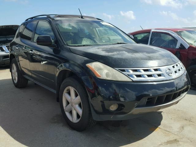 JN8AZ08T75W310437 - 2005 NISSAN MURANO SL BLACK photo 1