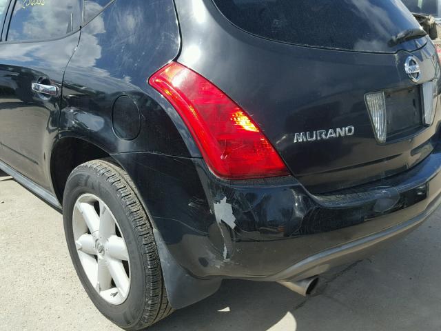 JN8AZ08T75W310437 - 2005 NISSAN MURANO SL BLACK photo 9