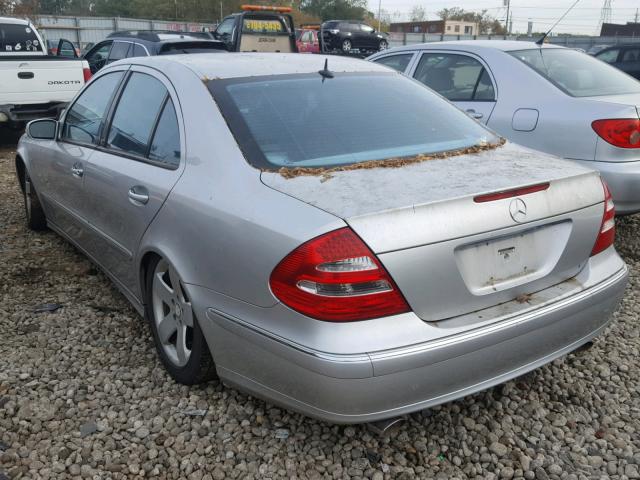 WDBUF83J85X168324 - 2005 MERCEDES-BENZ E 500 4MAT SILVER photo 3