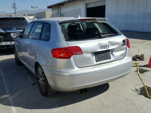 WAUMF78P46A156942 - 2006 AUDI A3 2.0 SPO SILVER photo 3