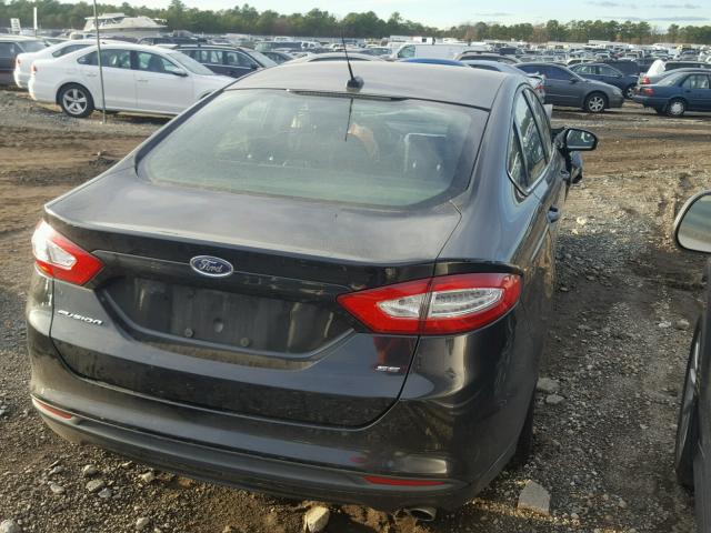 3FA6P0H79DR229053 - 2013 FORD FUSION SE BLACK photo 4