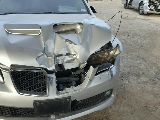 6G2ER57739L240254 - 2009 PONTIAC G8 SILVER photo 9