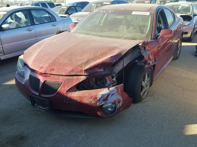 2G2WS522541111755 - 2004 PONTIAC GRAND PRIX MAROON photo 2