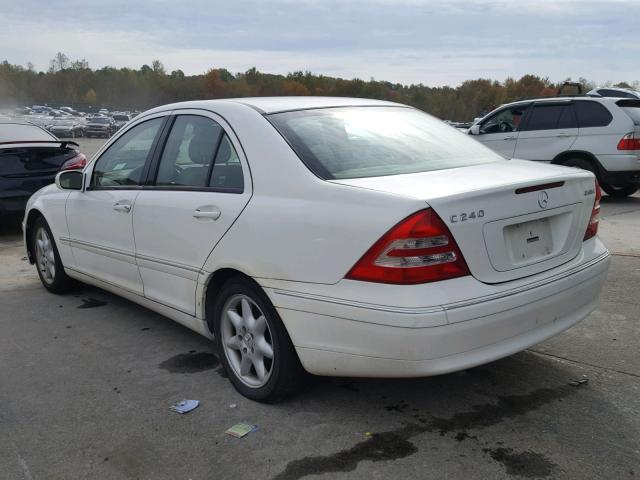 WDBRF81J54F475446 - 2004 MERCEDES-BENZ C 240 4MAT WHITE photo 3