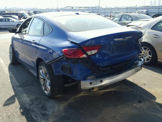 1C3CCCBB5FN735609 - 2015 CHRYSLER 200 S BLUE photo 3