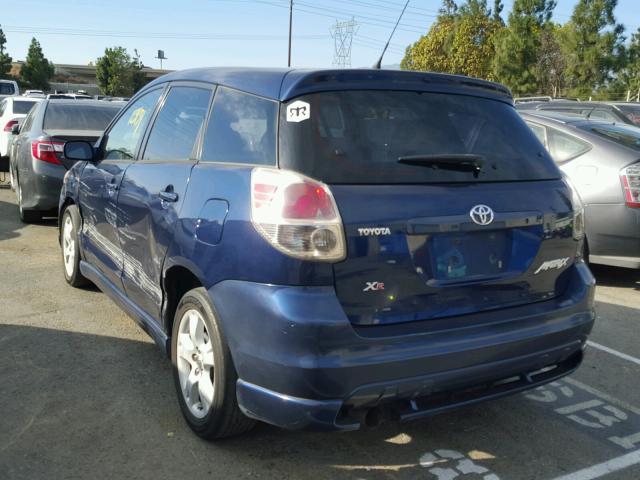2T1KR32E15C476599 - 2005 TOYOTA MATRIX XR BLUE photo 3