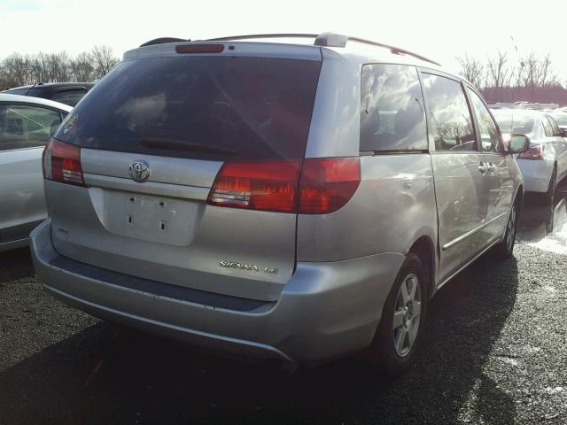 5TDZA23C44S011611 - 2004 TOYOTA SIENNA CE SILVER photo 4