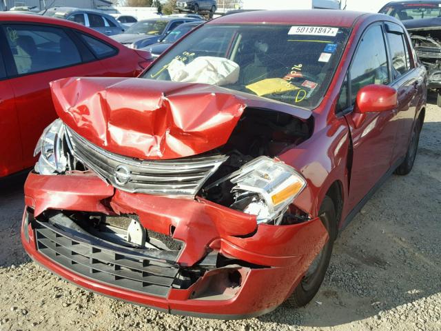 3N1BC1AP2BL454034 - 2011 NISSAN VERSA S MAROON photo 2