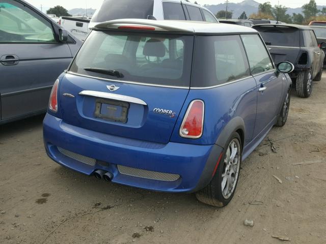 WMWRE33525TL13152 - 2005 MINI COOPER S BLUE photo 4