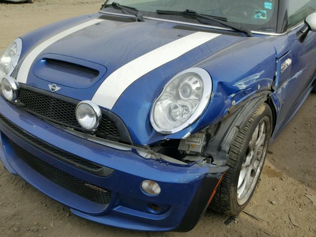 WMWRE33525TL13152 - 2005 MINI COOPER S BLUE photo 9