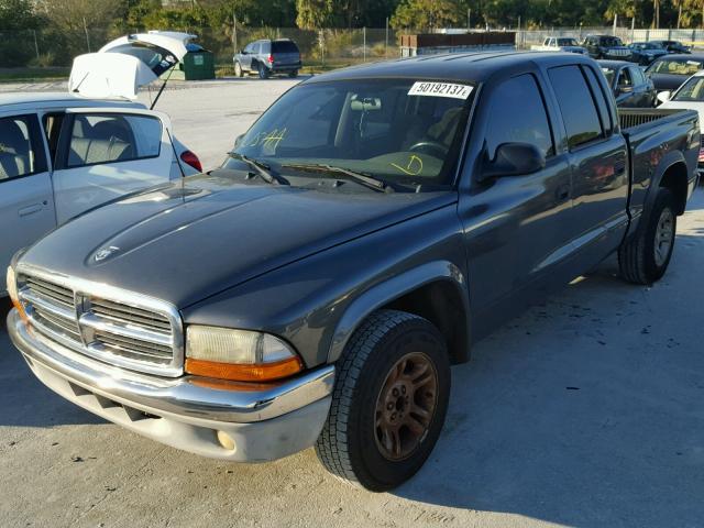 1D7HL48N93S218695 - 2003 DODGE DAKOTA QUA GRAY photo 2