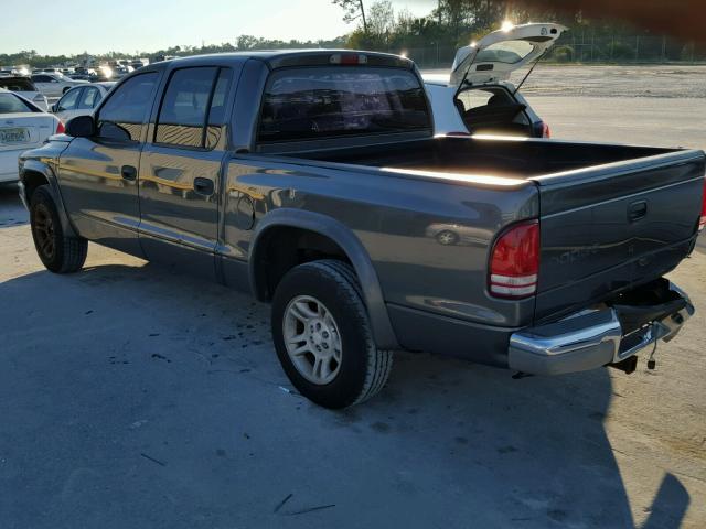 1D7HL48N93S218695 - 2003 DODGE DAKOTA QUA GRAY photo 3