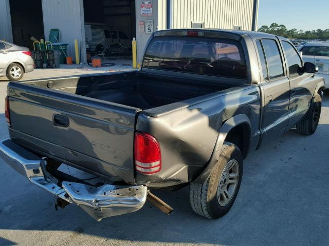 1D7HL48N93S218695 - 2003 DODGE DAKOTA QUA GRAY photo 4