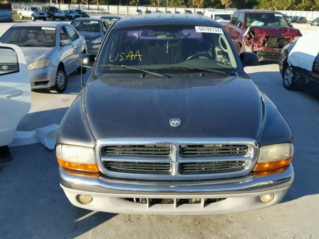 1D7HL48N93S218695 - 2003 DODGE DAKOTA QUA GRAY photo 9