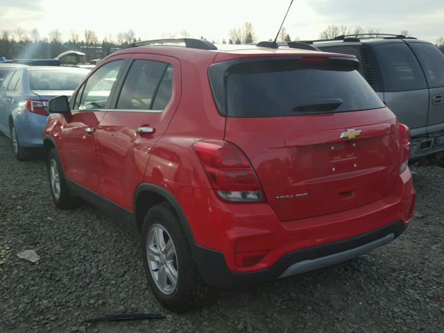 3GNCJPSB2JL155548 - 2018 CHEVROLET TRAX 1LT RED photo 3