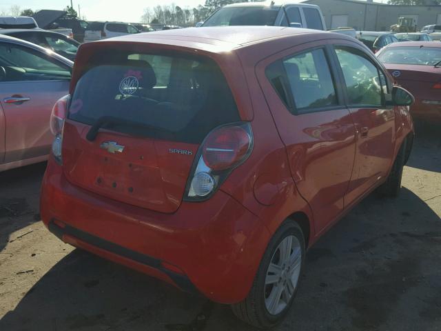 KL8CD6S93FC731344 - 2015 CHEVROLET SPARK 1LT RED photo 4