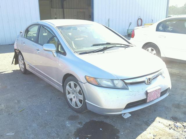 2HGFA16578H506773 - 2008 HONDA CIVIC LX SILVER photo 1