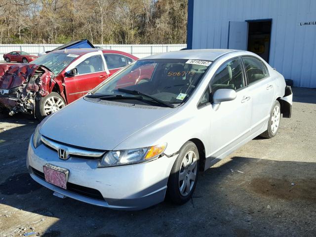 2HGFA16578H506773 - 2008 HONDA CIVIC LX SILVER photo 2