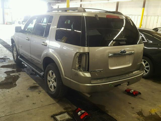 1FMEU73E18UA71105 - 2008 FORD EXPLORER X SILVER photo 3