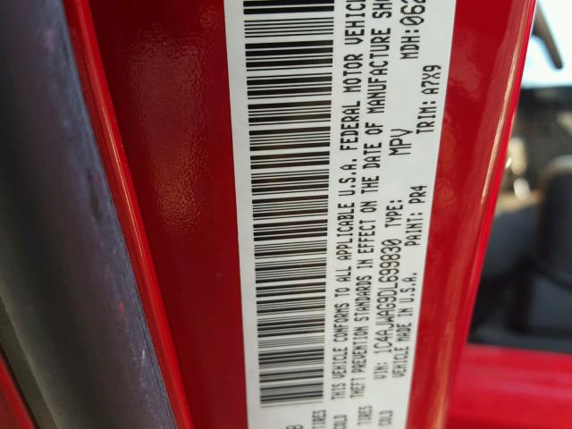 1C4AJWAG9DL699830 - 2013 JEEP WRANGLER S RED photo 10